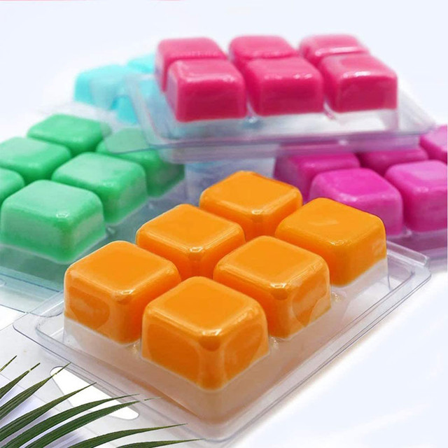 10 Packs Wax Melt Mold Wax Melt Clamshells Molds Square 6 Cavity